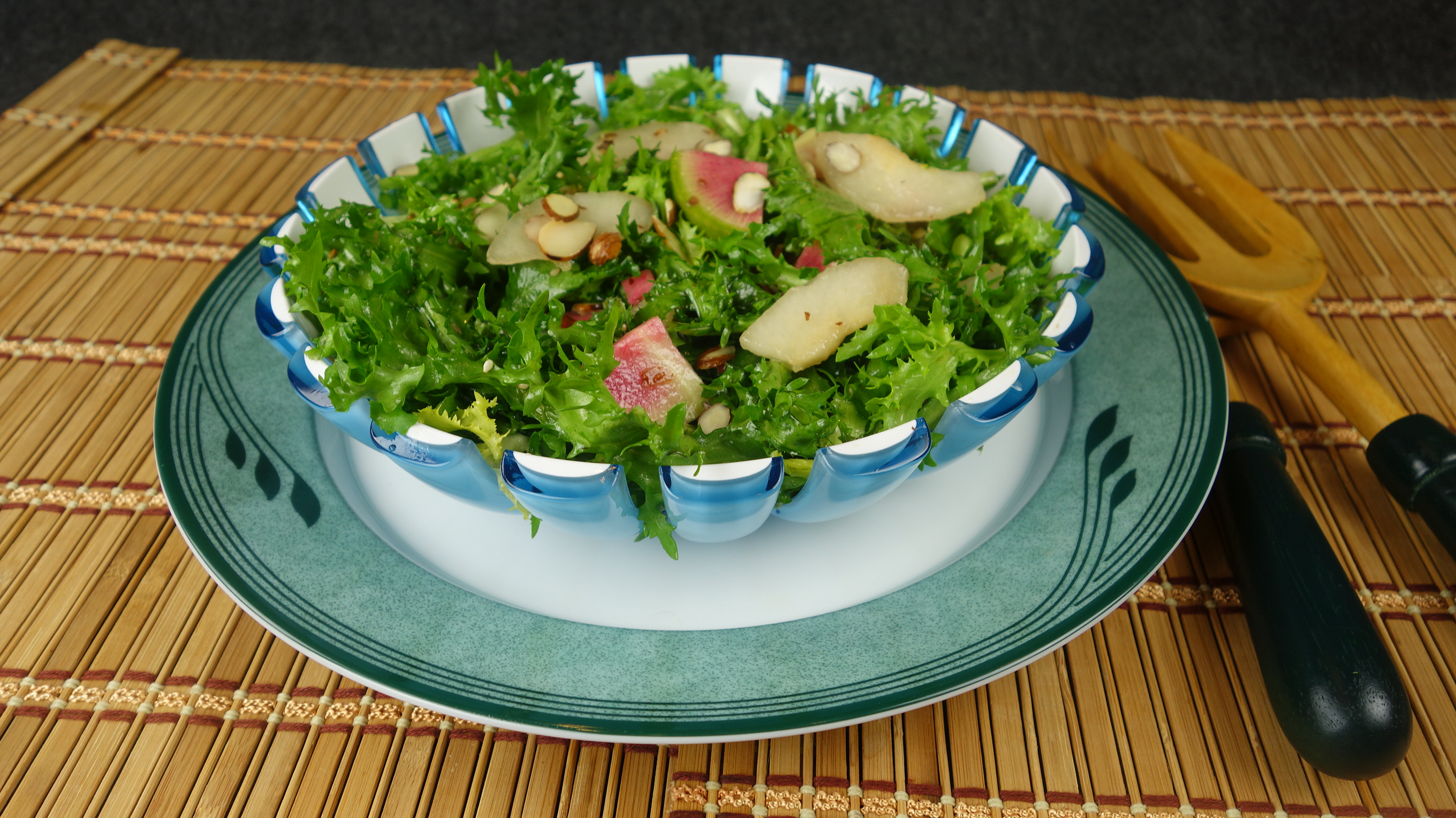 Crisp Asian Pear Frisee Salad With Maple Ginger Dressing Food For Your Body Mind And Spirit,Ribs Temperature
