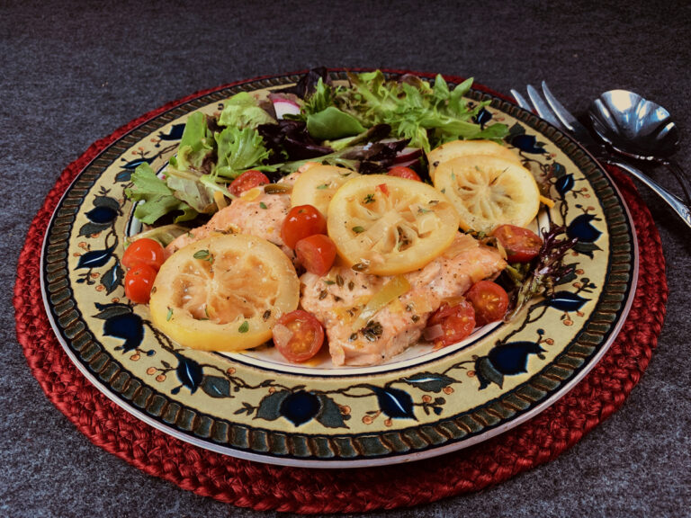Shallow-Poached Salmon with Lemon Butter Sauce - Food for Your Body ...